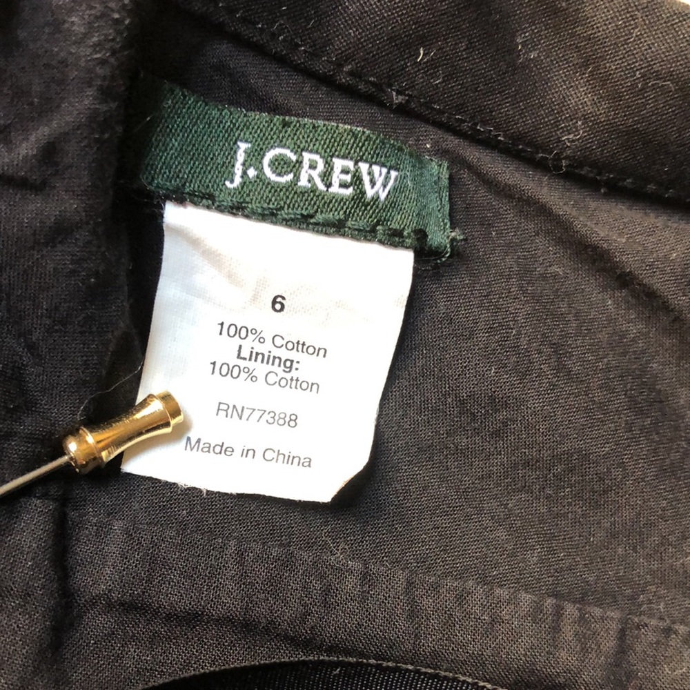 J. Crew Lydia Black 50s Style Halter Flare Dress with Pockets 100% cotton - 6 - Picture 4 of 7